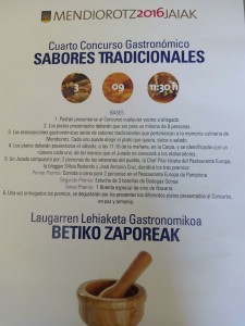 concurso gastronomico Mendioroz.