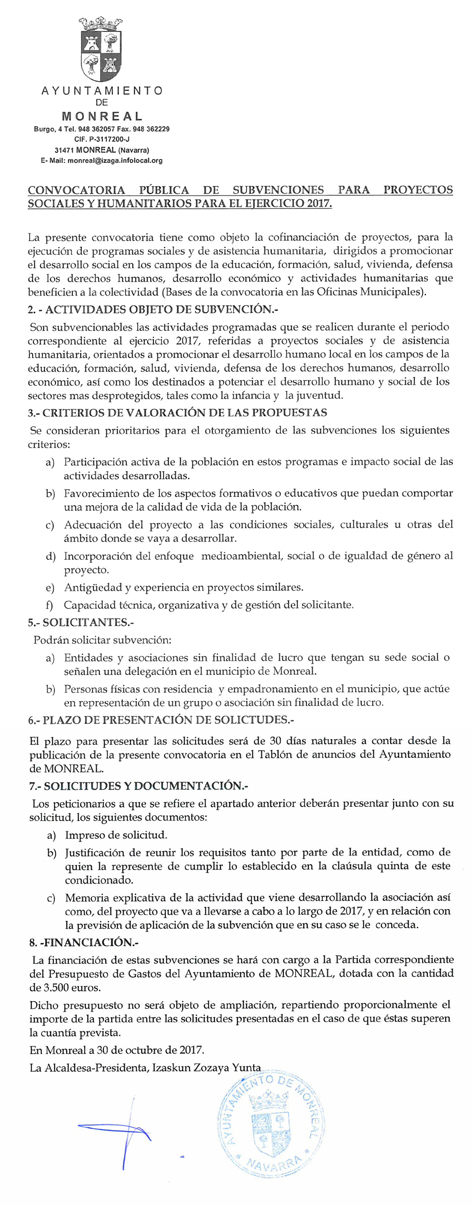 BANDO CONVOCATORIA AYUDAS 2017
