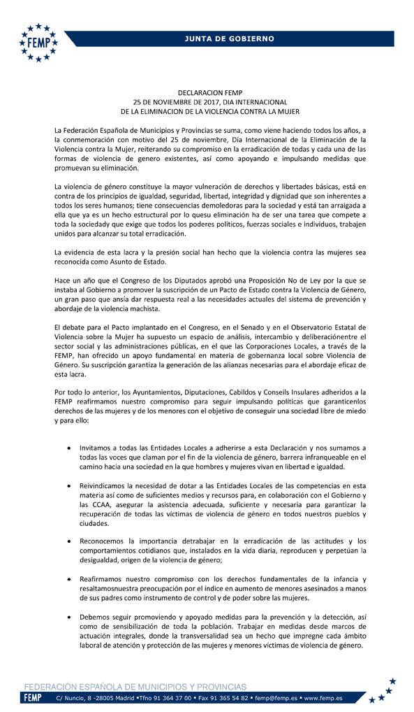 25 de noviembre, Día Internacional de la eliminación de la violencia contra la mujer