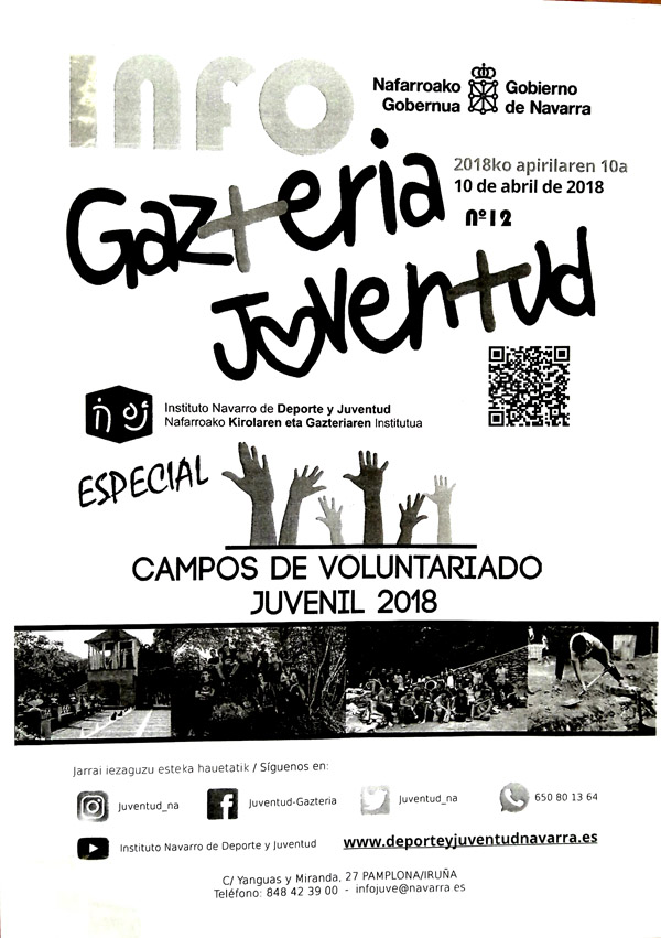 Campos de voluntariado juvenil 2018