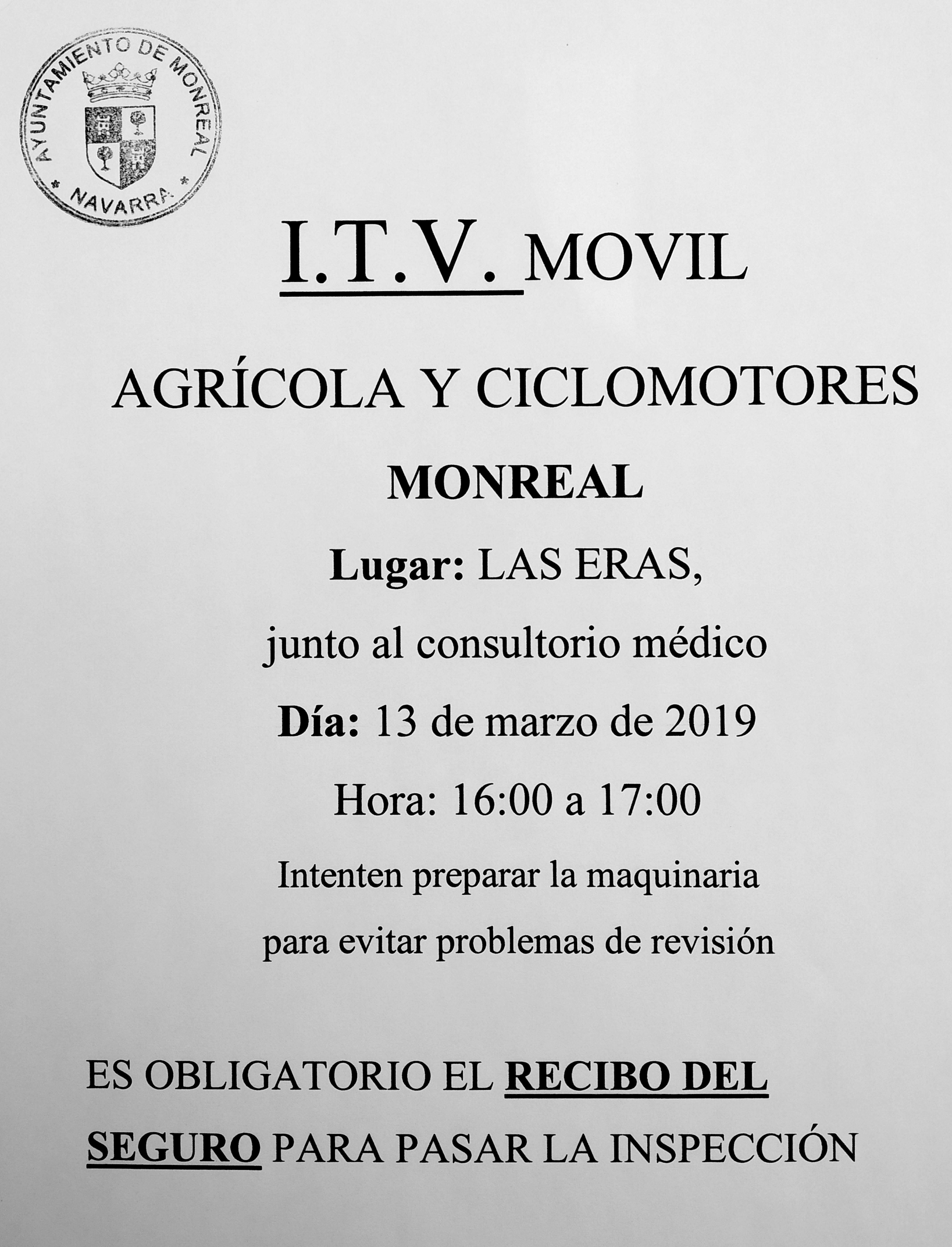 ITV Móvil agrícola y ciclomotores