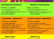 Actividades “KORRIKA” Lizoain-Arriasgoiti, Urroz e Izagaondoa/”KORRIKA” jarduerak Lizoainibar-Arriasgoitin, Urrotzen eta Izagaondoan
