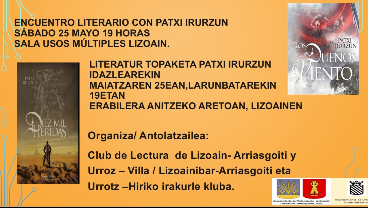Encuentro literario con el escritor Patxi Irurzun/Patxi Irurzun idazlearekin literatur topaketa