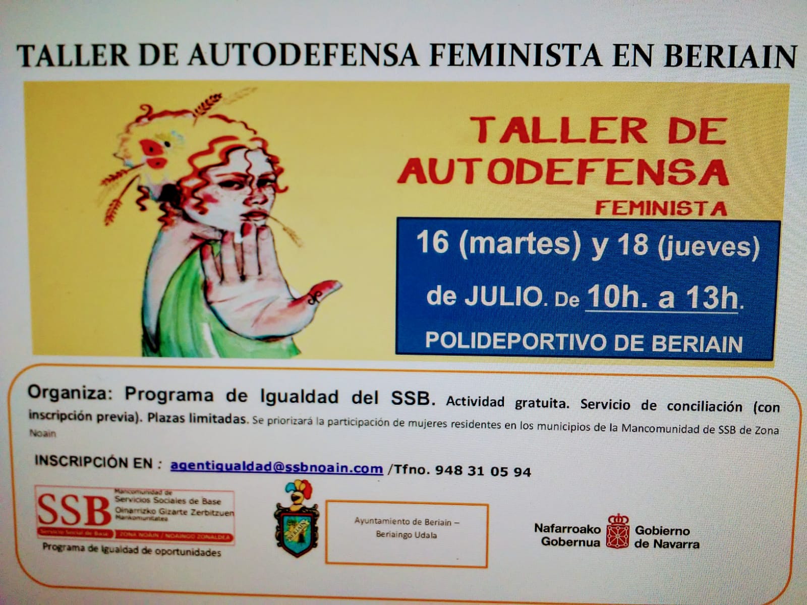 TALLER DE AUTODEFENSA FEMINISTA EN BERIAIN