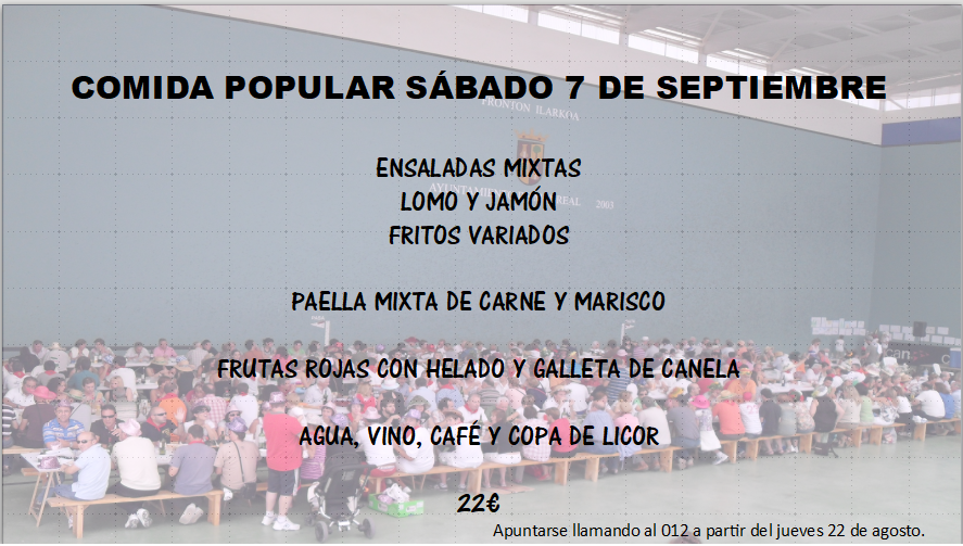 Comida popular/Herriko Bazkaria Comida popular/Herriko Bazkaria