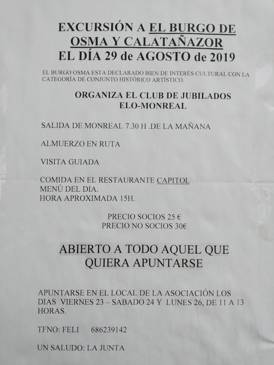 Excursión al Burgo de Osma/Osma-ko Burgurako Ibilaldia Excursión al Burgo de Osma/Osma-ko Burgurako Ibilaldia