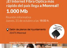 ¡El internet Fibra óptica más rápido del país llega a Monreal!