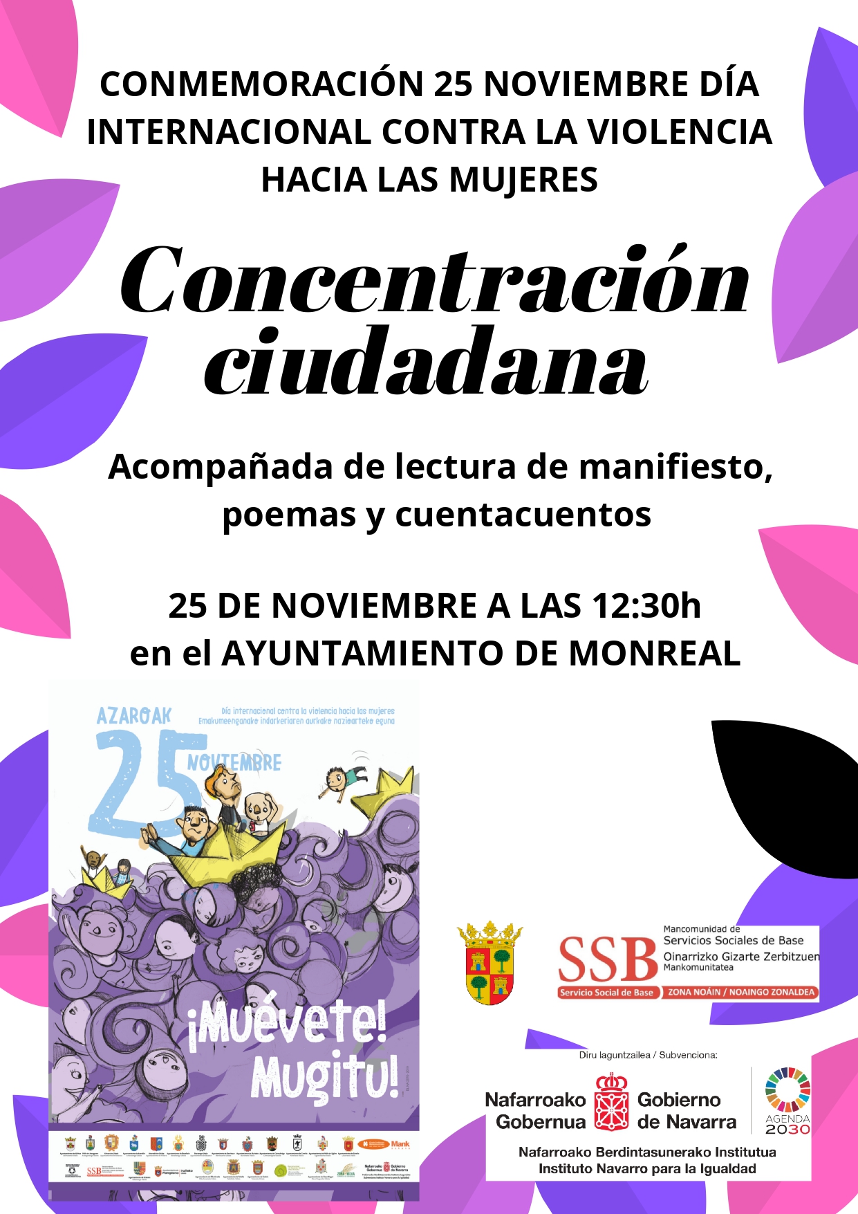 CONMEMORACION 25 NOVIEMBRE DÍA INTERNACIONAL CONTRA LA VIOLENCIA HACIA LAS MUJERES