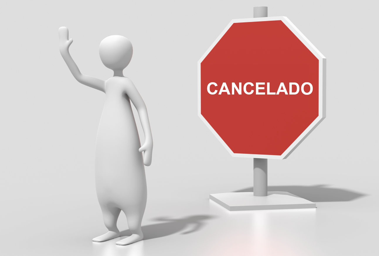 Cancelación de actividades Cancelación de actividades