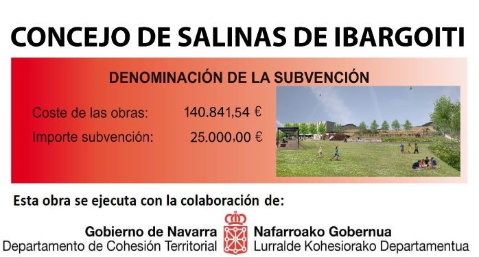 CREACION DE NUEVA ZONA DE JUEGOS, CIRCUITO DE CALISTENIA, BIOSALUDABLES Y JARDÍN INTERPRETACION DE LAS SALINAS EN SALINAS DE IBARGOITI