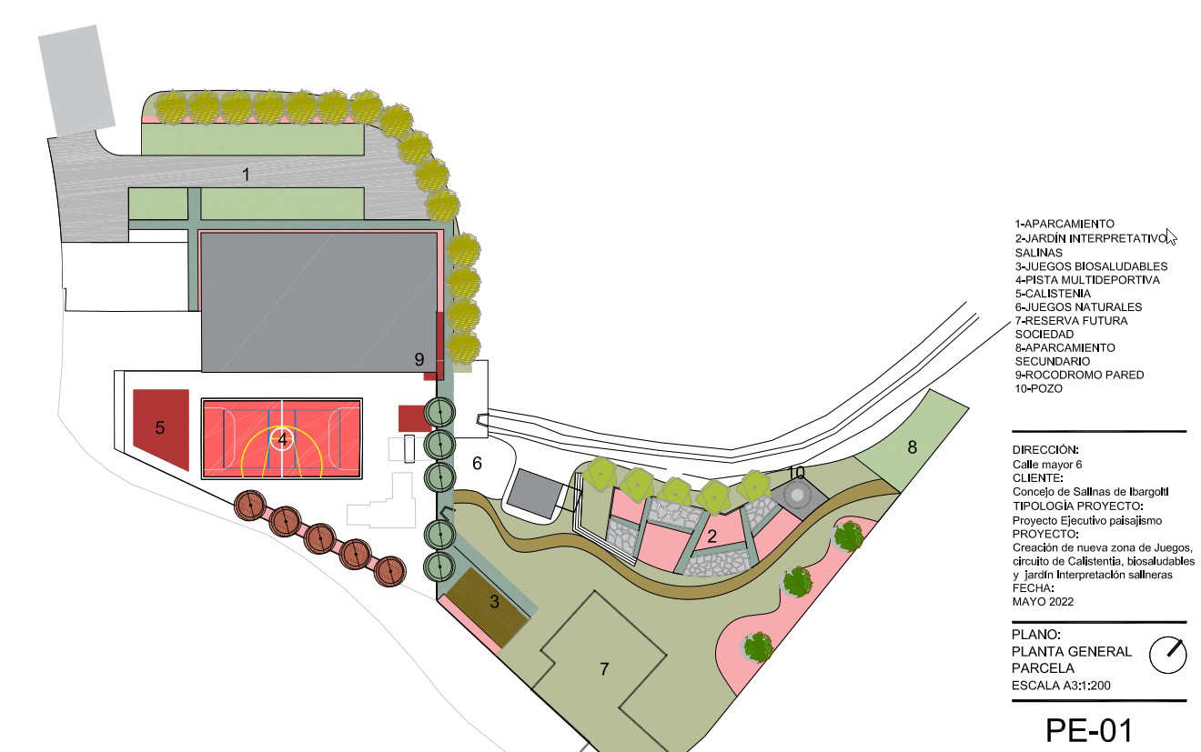 CREACION DE NUEVA ZONA DE JUEGOS Y JARDIN INTERPRETACION DE LAS SALINAS EN IBARGOITI